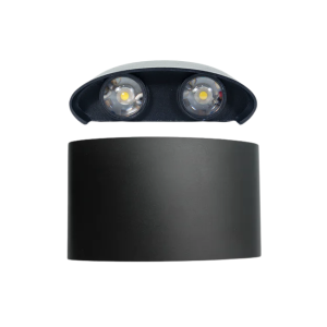 APLIQUE DOBLE LED EXTERIOR IP54 NEGRO 2X3W CALIDO 3000K MODELO BELLATRIX