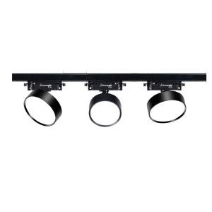 PORTA PANEL LED REDONDO NEGRO 18W NEUTRO 4000K A RIEL MODELO QUTU