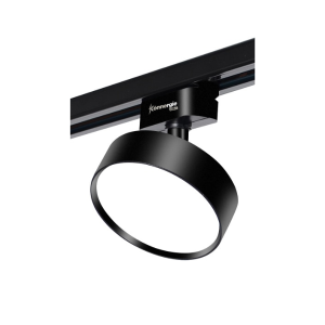 PORTA PANEL LED REDONDO NEGRO 24W NEUTRO 4000K A RIEL MODELO QUTU