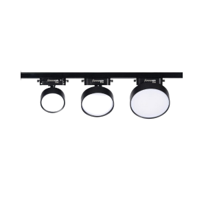 PORTA PANEL LED REDONDO NEGRO 24W NEUTRO 4000K A RIEL MODELO QUTU