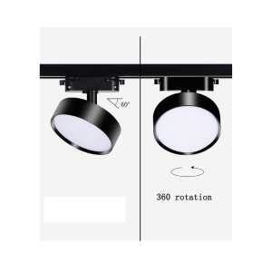 PORTA PANEL LED REDONDO NEGRO 24W NEUTRO 4000K A RIEL MODELO QUTU