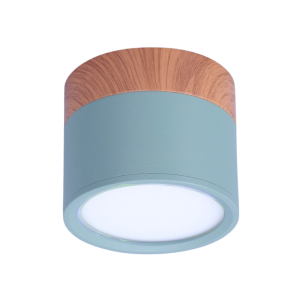 PANEL DECORATIVO SOBREPUESTO AZUL Y MADERA 6W FRIO 6000K
