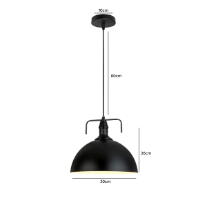 LAMPARA DE TECHO NEGRA PORTA AMPOLLETA E27 MODELO ANTARES