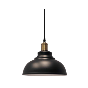 LAMPARA DE TECHO NEGRA PORTA AMPOLLETA E27 MODELO POLLUX