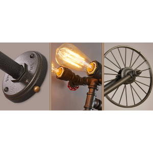 LAMPARA DE TECHO VINTAGE PORTA AMPOLLETA E27 MODELO DENEB BICI