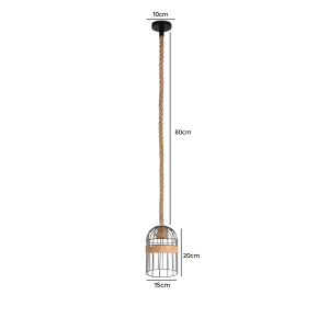 LAMPARA DE TECHO PORTA AMPOLLETA E27 MODELO BECRUX I