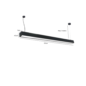 LINEAL NEGRO AHORRADOR 20W FRIO 6000K MODELO ALNILAM