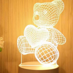 LAMPARA LED 3D MODELO OSO 3000K 4000K 6000K 220V