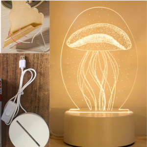 LAMPARA LED 3D MODELO MEDUSA 3000K 4000K 6000K 220V