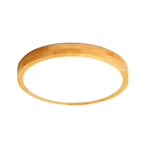LAMPARA LED MODERNA REDONDA SOBREPUESTA 36W 400MM MADERA CLARA 3000K-4000K-6000K MODELO TANNISTHA