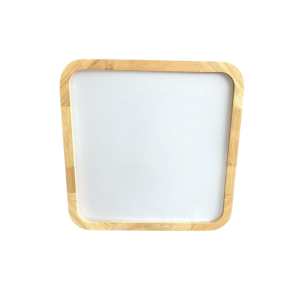LAMPARA LED MODERNA CON CONTROL CUADRADO PARA SOBREPONER 36+36W 400MM MADERA CLARA 3000K-4000K-6000K MODELO TANNISTHA