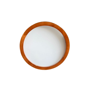 LAMPARA LED MODERNA CON CONTROL REDONDA SOBREPUESTA 24+24W 300MM MADERA OSCURA 3000K-4000K-6000K MODELO URVI