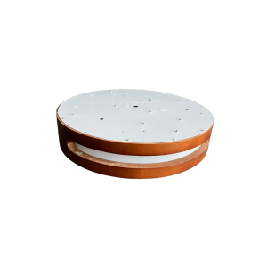 LAMPARA LED MODERNA REDONDA SOBREPUESTA 24+24W 300MM MADERA OSCURA 3000K-4000K-6000K MODELO URVI