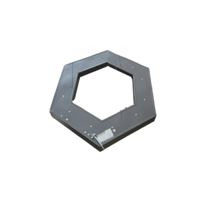 LAMPARA LED MODERNA COLGANTE 36W 600MM NEGRA 6000K MODELO HEXAGONO ABIERTO SOOSANE