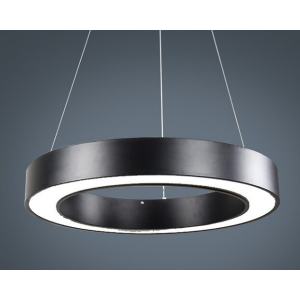 LAMPARA LED MODERNA COLGANTE 36W 600MM NEGRA 6000K MODELO REDONDA ABIERTA SVETLA