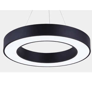 LAMPARA LED MODERNA COLGANTE 36W 600MM NEGRA 6000K MODELO REDONDA ABIERTA SVETLA