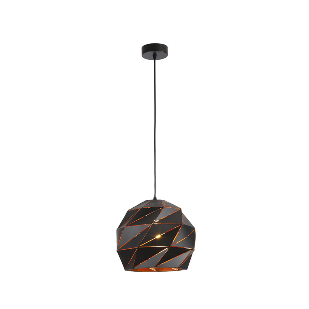 LAMPARA DE TECHO NEGRA PORTA AMPOLLETA E27 MODELO NASTI