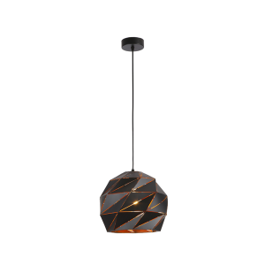 LAMPARA DE TECHO NEGRA PORTA AMPOLLETA E27 MODELO NASTI