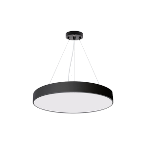 LAMPARA LED MODERNA COLGANTE 36W 600MM NEGRA 6000K MODELO REDONDA CERRADA SVETLA