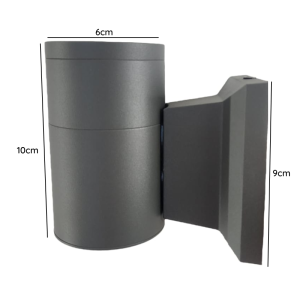 APLIQUE LED EXTERIOR GRIS MODELO KAPELLE CILINDRO IP54 SIMPLEPORTA GU10