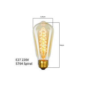 AMPOLLETA E27 LED ST64 PARA DIMERIZAR MAX 40W 2700K