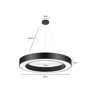 LAMPARA LED 42W COLGANTE 4000K MODELO BRIHASPATI REDONDA ABIERTA
