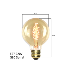 AMPOLLETA E27 G80 PARA DIMERIZAR MAX 40W 2700K