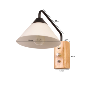 APLIQUE PORTA AMPOLLETA E27 D MODELO MADERA TAHTI I