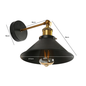 APLIQUE CON PANTALLA PORTA AMPOLLETA E27 MODELO NASH