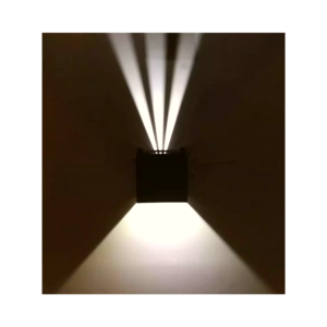 APLIQUE LED DOBLE 2X4W 3000K NEGRO MODELO EOS I