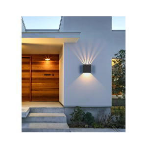 APLIQUE LED DOBLE 2X4W 3000K NEGRO MODELO EOS II