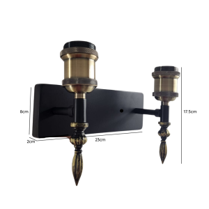 APLIQUE PORTA AMPOLLETA E27 DOBLE MODELO ALUDRA