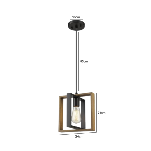 LAMPARA DE TECHO PORTA AMPOLLETA E27 MODELO CHARA II
