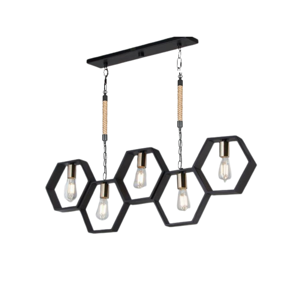 LAMPARA DE TECHO PORTA AMPOLLETA DE 5 SOQUETES E27 MODELO SCEPTRUM