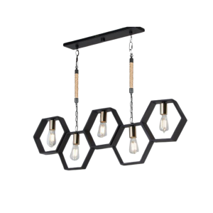 LAMPARA DE TECHO PORTA AMPOLLETA DE 5 SOQUETES E27 MODELO SCEPTRUM
