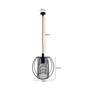 LAMPARA DE TECHO PORTA AMPOLLETA E27 MODELO YUTE ALBALI