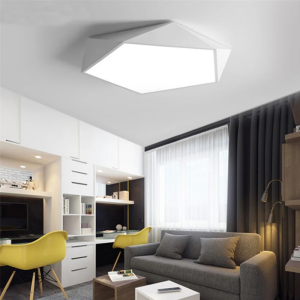 LAMPARA LED MODERNA PENTAGONO SOBREPUESTA 36+36W 400MM BLANCO 3000K-4000K-6000K MODELO UKDAH