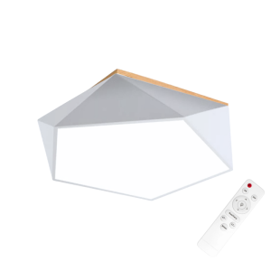 LAMPARA LED MODERNA PENTAGONO SOBREPUESTA 36+36W 400MM BLANCO 3000K-4000K-6000K MODELO UKDAH