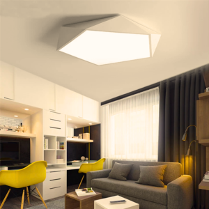 LAMPARA LED MODERNA PENTAGONO SOBREPUESTA 36+36W 400MM BLANCO 3000K-4000K-6000K MODELO UKDAH