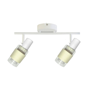 APLIQUE BLANCO DOBLE PORTA E14 LED MODELO ZAURAK