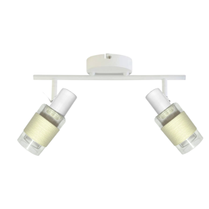 APLIQUE BLANCO DOBLE PORTA E14 LED MODELO ZAURAK