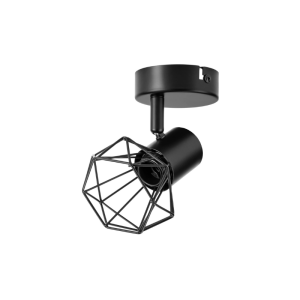 APLIQUE NEGRO SIMPLE PORTA E14 LED MODELO ZAVIJAVA