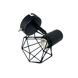APLIQUE NEGRO SIMPLE PORTA E14 LED MODELO ZAVIJAVA