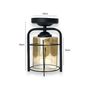 APLIQUE SIMPLE NEGRO PORTA E27 LED MODELO ZOSMO
