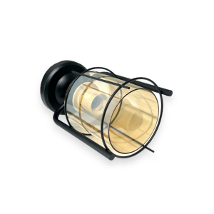 APLIQUE SIMPLE NEGRO PORTA E27 LED MODELO ZOSMO