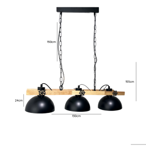 LAMPARA DE TECHO TRIPLE DIRIGIBLE PORTA AMPOLLETA E2 MODELO TEJAT