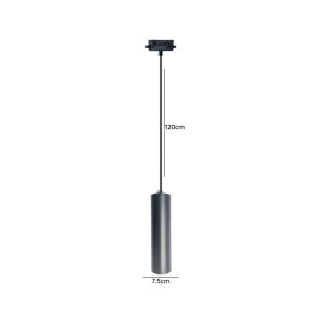 LAMPARA NEGRA PORTA GU10 A RIEL MODELO ENIF
