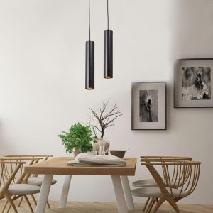 LAMPARA NEGRA PORTA GU10 A RIEL MODELO ENIF