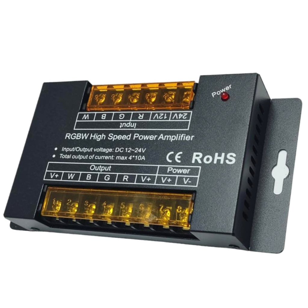 AMPLIFICADOR IRON SHELL 360W RGB 10A 4 SALIDAS