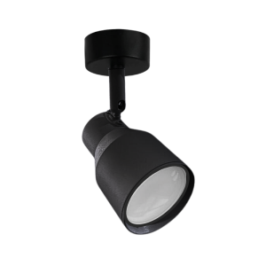 FOCO PORTA GU10 NEGRO SOBREPUESTO LED MODELO HÍADES